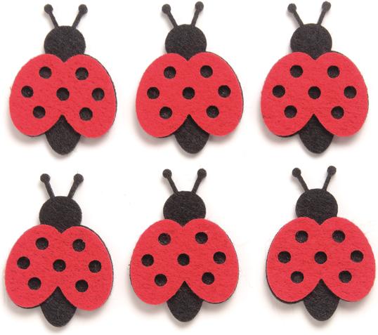 Immagine prodotto Glorex Coccinella di feltro 6pz 3,5cm rosso