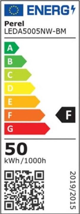 Energie-Label Perel Design-Led-Strahler Mit Bewegungsmelder - 50 W - Neutralwei? (5400 lm, E14)