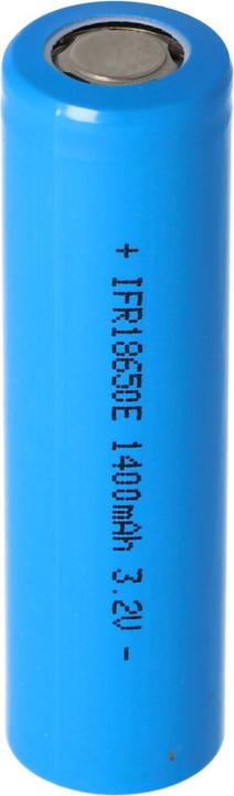 Produktbild AccuCell Akku Solar 18650 IFR Flat Top ohne Kopf ungeschützt (1 Stk., 18650, 1400 mAh)