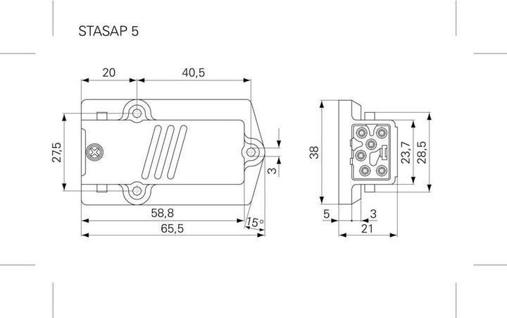 Actual product image Hirschmann Male Plug Stasap 5