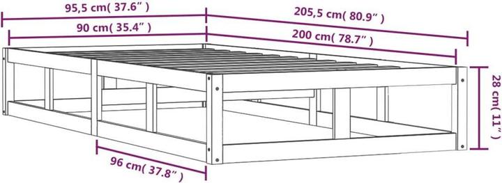 Actual product image VidaXL Seven (90 x 200 cm)