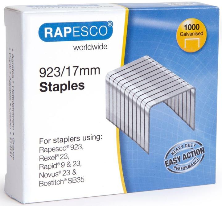Actual product image Rapesco 923/17mm staples (1000 x)