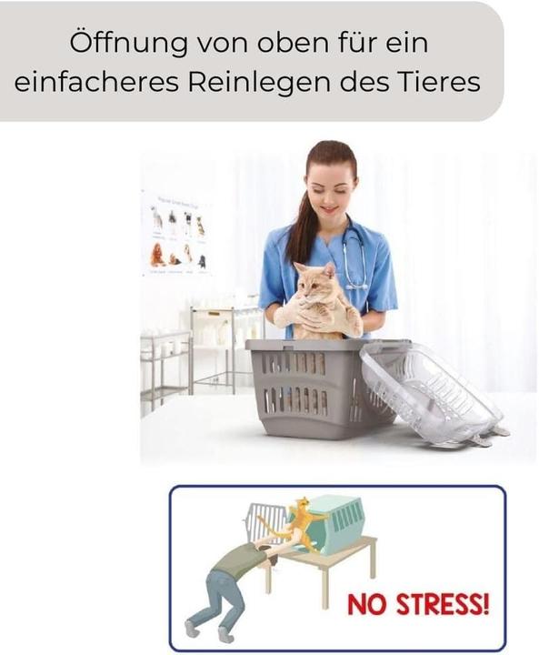 Image du produit GarPet Boîte de transport (Chien, Petit animal, Chat, Ouverture complète, Respirant, Fermeture de sécurité, Lavable)