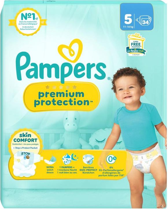 Immagine prodotto Pampers Protezione Premium (Dimensione 5, 34 Pezzo/i)