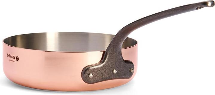 Actual product image de Buyer Inocuivre sauté pan with cast iron handle (24 cm, Saucepan, Stainless steel, Copper)