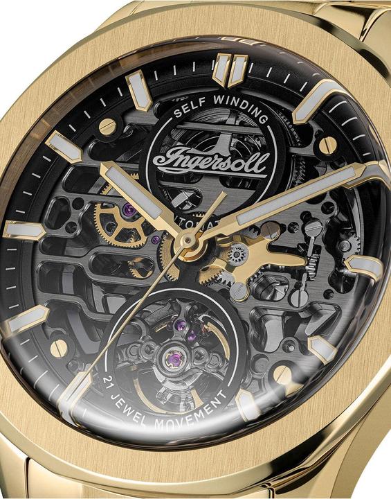 Produktbild Ingersoll 1892 Ingersoll I16702 Herrenuhr Ingersoll Bronc Automatic 44mm 5ATM (Skeleton-Uhr, 44 mm)