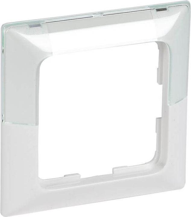 Actual product image Legrand Creo frame with labelling field 1-fold ultra white Pro21 776209