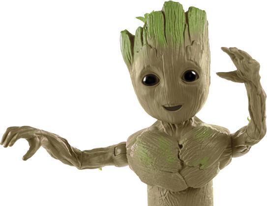 Actual product image Hasbro Marvel Studios I Am Groot Groove 'N Grow Groot, 34cm Tall Interactive Action Figure, Superheroes