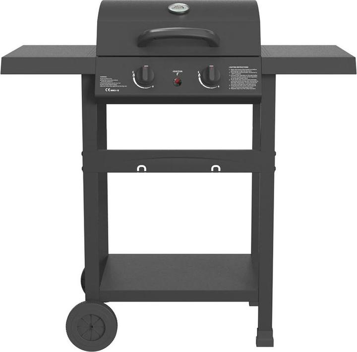 Actual product image FlammenKönig Gasgrill mit 2 Brenner, Gasregler + Schlauch inkl. (5 kW)
