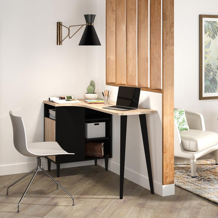 Produktbild Temahome Nook desk black and oak (120 x 67 cm)
