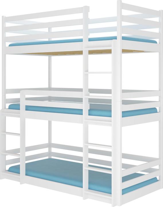 Actual product image ADRK Furniture Triple Bunk Bed TEDRO 180x80 (180 x 80 cm)