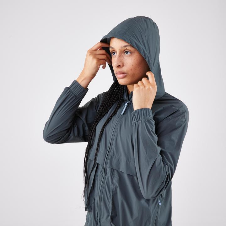 Actual product image Kiprun Women's windproof running jacket - Run 500 Wind green (36)