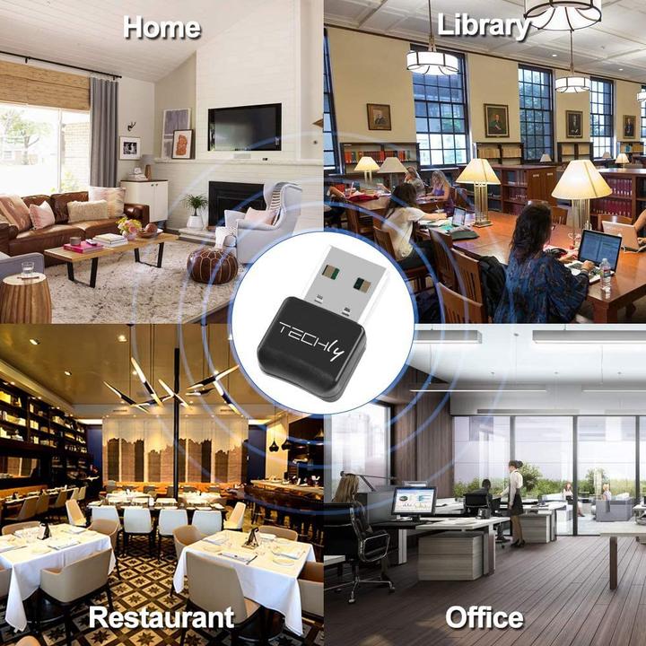 Image du produit Techly Adaptateur dongle USB Bluetooth 5.0 classe 2 + EDR (Emetteur & Récepteur)