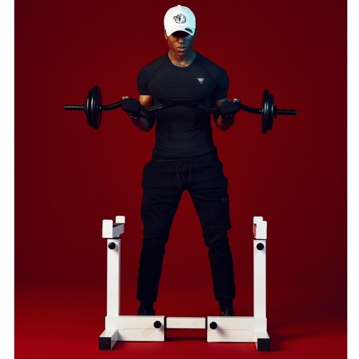 Actual product image Gorilla Sports Adjustable Curling Dumbbell Shelf