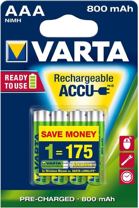 Varta Recharge Accu Power (4 pcs., AAA, 800 mAh)