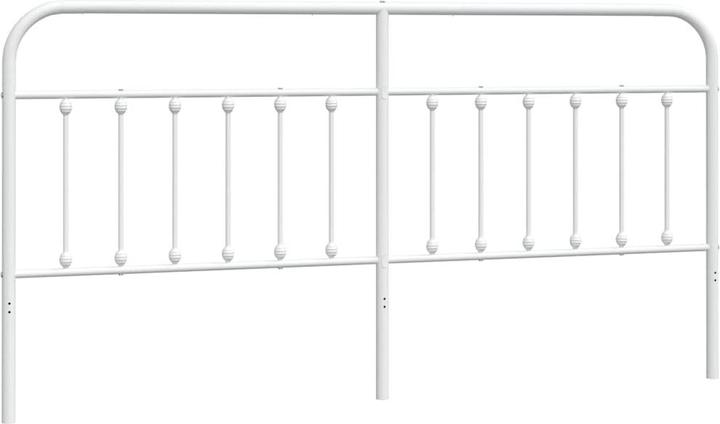 Image du produit VidaXL Kopfteil Metall Weiss 193 cm, Farbe: Weiss, Material (198 x 3 x 100 cm)