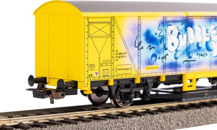 Produktbild Piko H0 54309 H0 Schienenreinigungswagen gelb mit Graffiti der SBB (Spur H0)