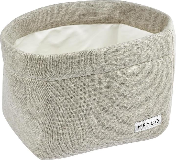 Actual product image Meyco Wrap stitch basket small Knit basic sand melange