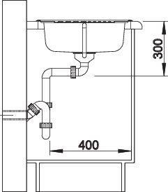 Actual product image Blanco Tipo 45 S Mini (Top-mounted sink, 50 cm, 60.50 cm)