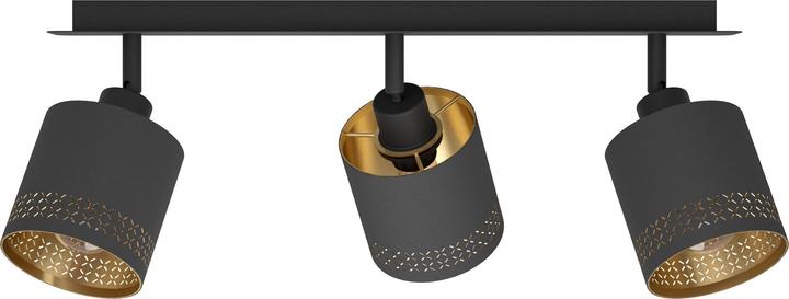 Produktbild EGLO Aufbauspot ESTEPERRA 3x E27, Schwarz/Gold (E27)