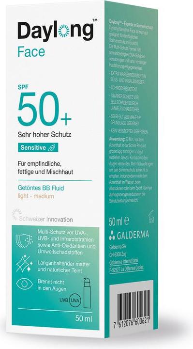 Actual product image Daylong Sensitive Face Fluid SPF 50+ (Sun cream face, SPF 50+, 50 ml, 97 g)