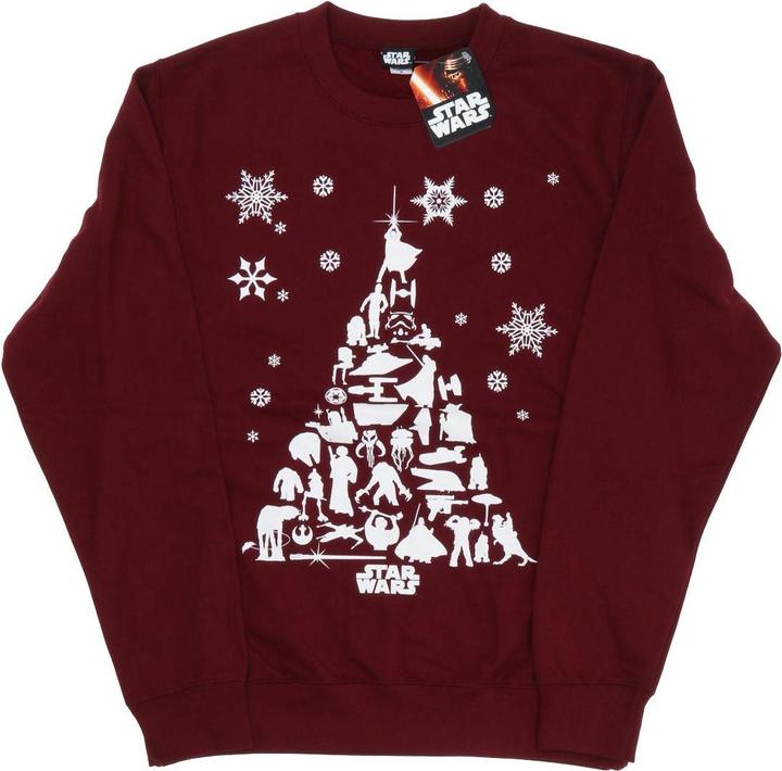 Actual product image Star Wars Mens Christmas Tree Sweatshirt (S)