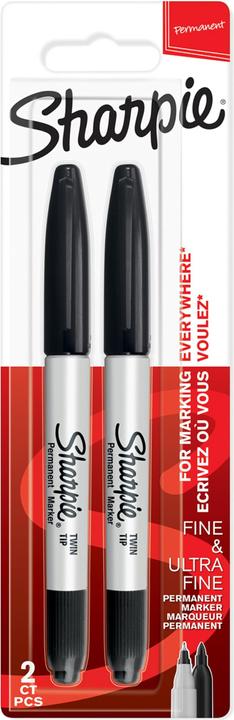 Actual product image Sharpie Marker Twin Tip (Black, 2 x)