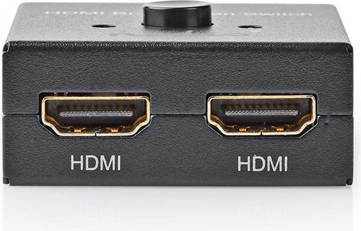 Actual product image Nedis HDMI T Switch 3-Port Port(s) 1x HDMIT Input / 2X HDMIT Input 1x HDMIT Output / 2X HDMIT