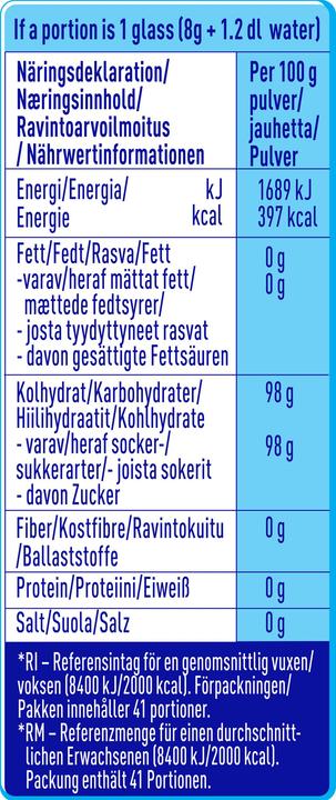 Valeurs nutritives et ingrédients NESTEA Thé au citron (333 g)