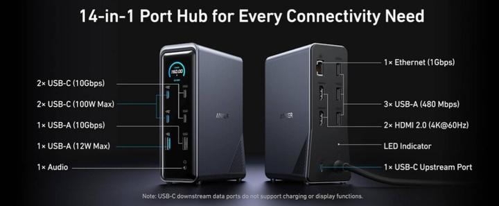 Productafbeelding Anker A83B63A1 (USB-A, 14 Havens)