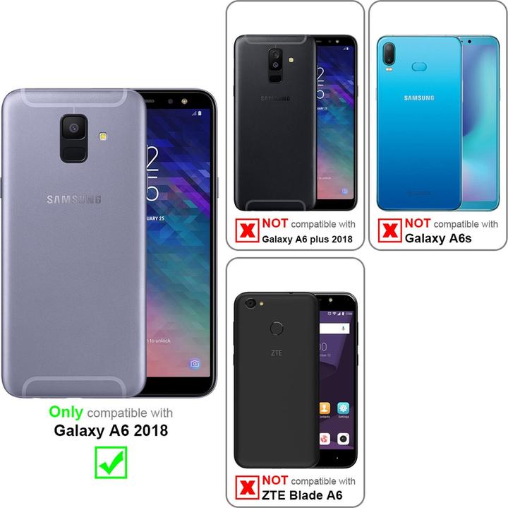 Produktbild Cadorabo TPU 2 Farben Glas Cover (Samsung Galaxy A6)