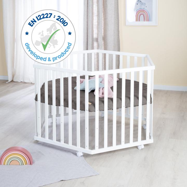 Image du produit Roba Parc hexagonal Graphite surpiqué (118.50 cm, 103.50 cm, Panneau de bois MDF)