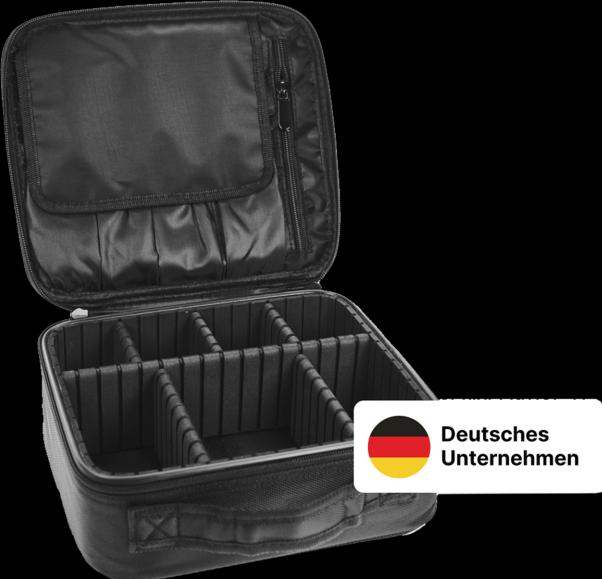 Image du produit Beauty Tool Case noir 22,5 x 25,5 x 9,5 cm, avec compartiments d'organisation
