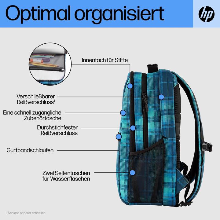 Immagine prodotto HP Zaino Campus XL a quadri Tartan (P) (20 l)