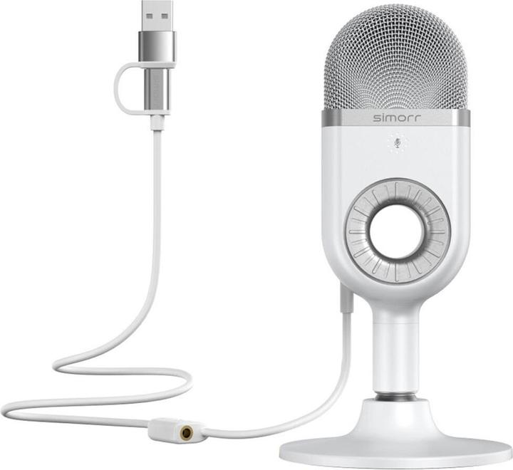 SmallRig 3492 Simorr Wave U1 USB Condenser Microphone (White)