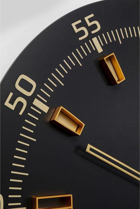 Kare Design Wanduhr Milk Bar Schwarz Ø60cm (60 cm)