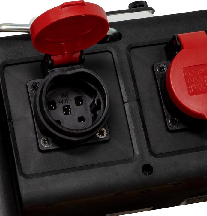 Actual product image Brennenstuhl Compact power distributor BSV 3 - FI/16 IP44, 1x CEE plug 16 A/415 V (IP44), sockets 3x CEE (7 x, Type 13)
