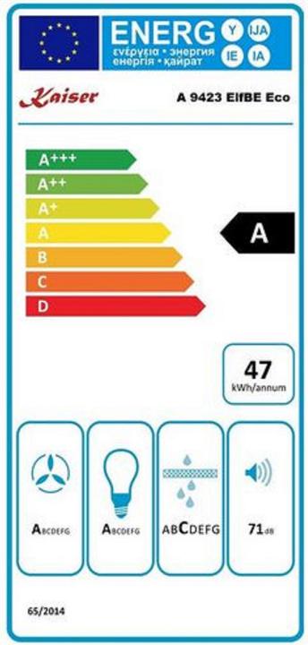 Energy Label Kaiser A 9423 ElfBE Eco (Wall hood)