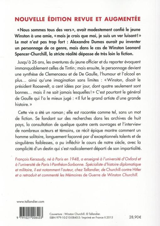 Actual product image Winston Churchill : le pouvoir de l'imagination (French, Kersaudy François, 2015)
