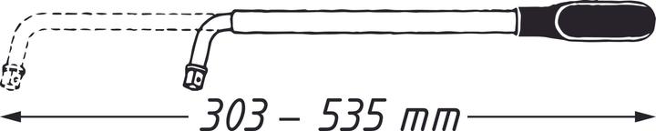 Produktbild HAZET Ausziehbarer Radmuttern-Schlüssel 772 ∙ Vierkant 12,5 mm (1/2 Zoll) ∙ 535 mm