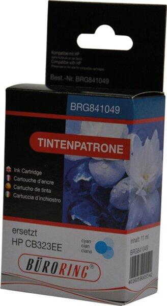Büroring Tintenpatrone, ersetzt HP CB323EE, ca. 890 Seiten, cyan