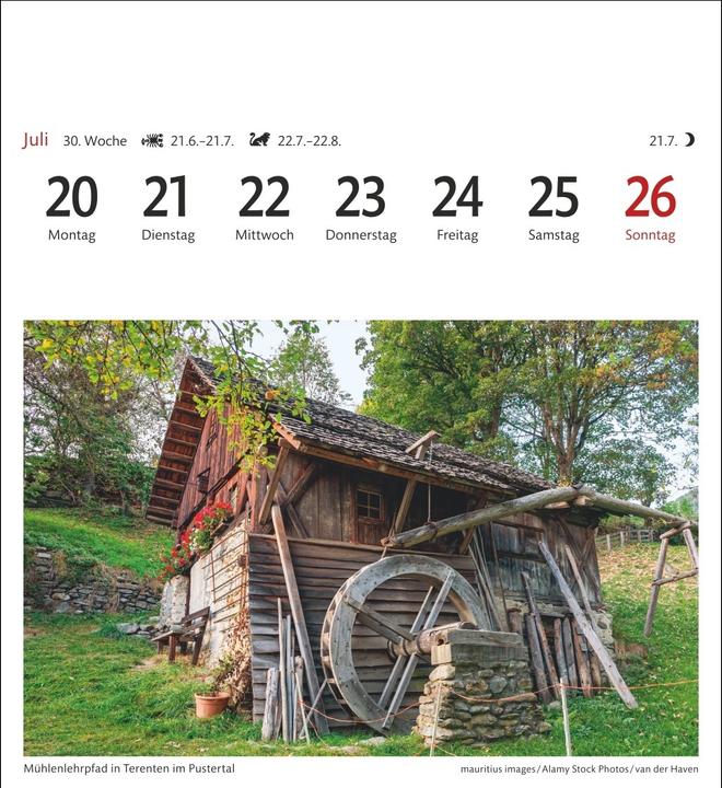 Actual product image Harenberg Südtirol Sehnsuchtskalender 2026 - Wochenkalender mit 53 Postkarten (Hardcover, German)