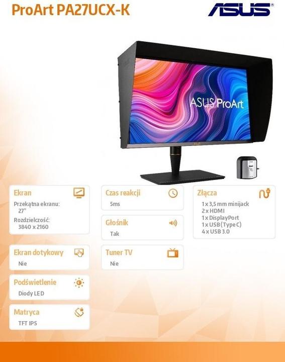 Actual product image ASUS PA27UCX-K (3840 x 2160 Pixels, 27")