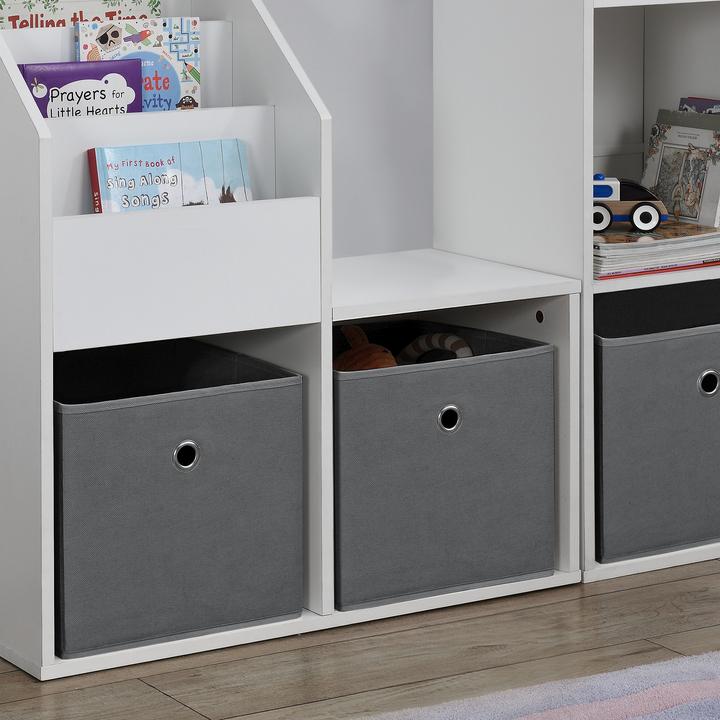 Produktbild En.Casa Faltbox 10er-Set 30x30x28 cm Vliesstoff Dunkelgrau (30 x 30 x 28 cm, 25.20 l)