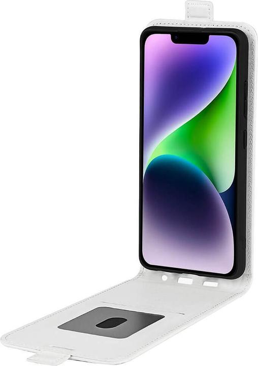 Actual product image Cover-Discount iPhone 15 - Classic Flip Case Vertical White (Apple iPhone 15)