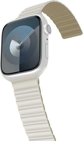 Produktbild Araree pasek Silicone Link Apple Watch 42/44/45/49mm biało-zielony/warm white-khaki AR70-01907C (Silikon)