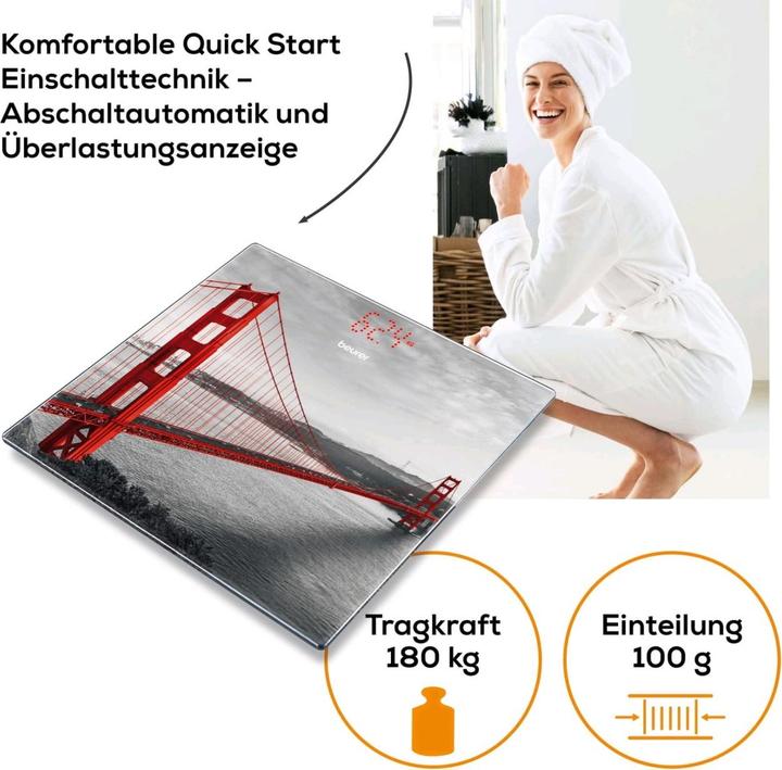 Produktbild Beurer Glaswaage GS 215 San Francisco (180 kg)