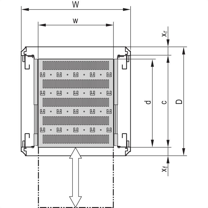 Produktbild Schroff Novastar 19"-Fachb.ausz. 2HE 1000T 7021