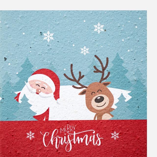Produktbild Hervorragend Weihnachtskarte Nikolaus und Rentier - Merry Christmas - Growing Paper-Card (1 Stk.)
