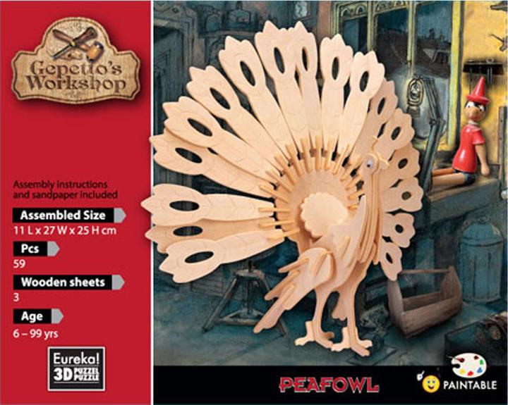 Image du produit Eureka! Gepetto's Workshop Houten Bouwpakket 3D - Pauw